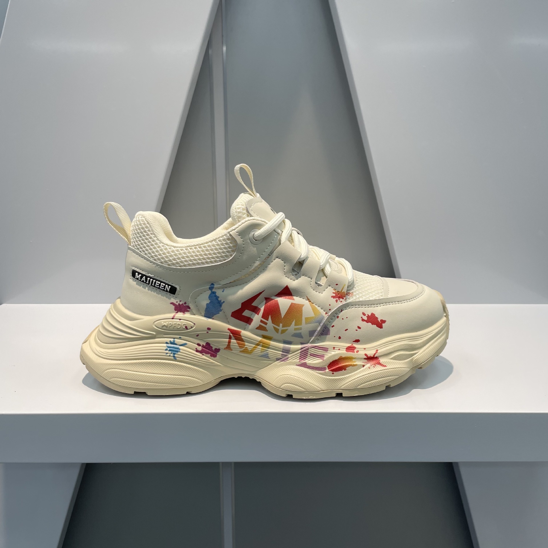 Ddmybear Dad 2024 Autumn New Korean Edition Thick Soled Sports Trendy Breathable Four Seasons Mesh Casual Shoes Chinese Brand Shoes F915-159