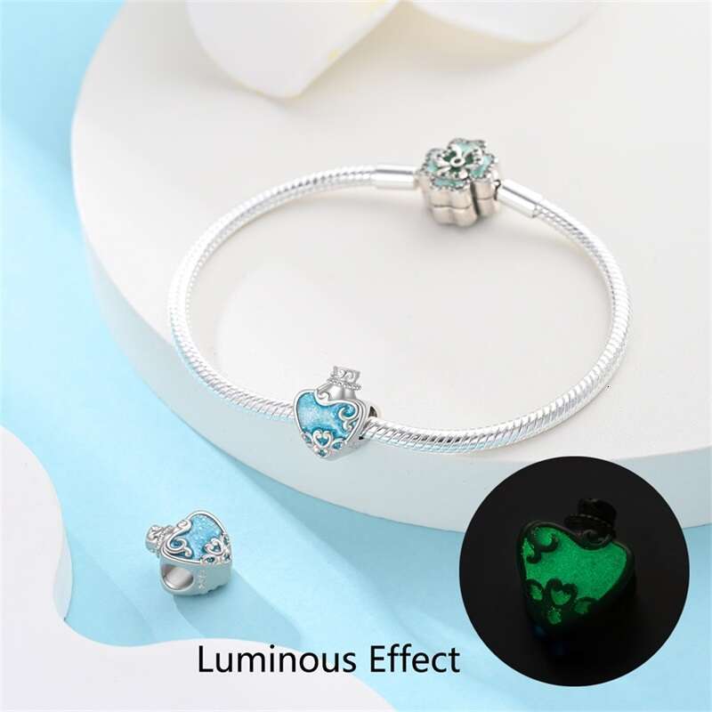 Summer 925 Sterling Silver Octopus Tortoise Luminous Seaworld Charms Beads Fit Original Bracelets DIY Jewelry