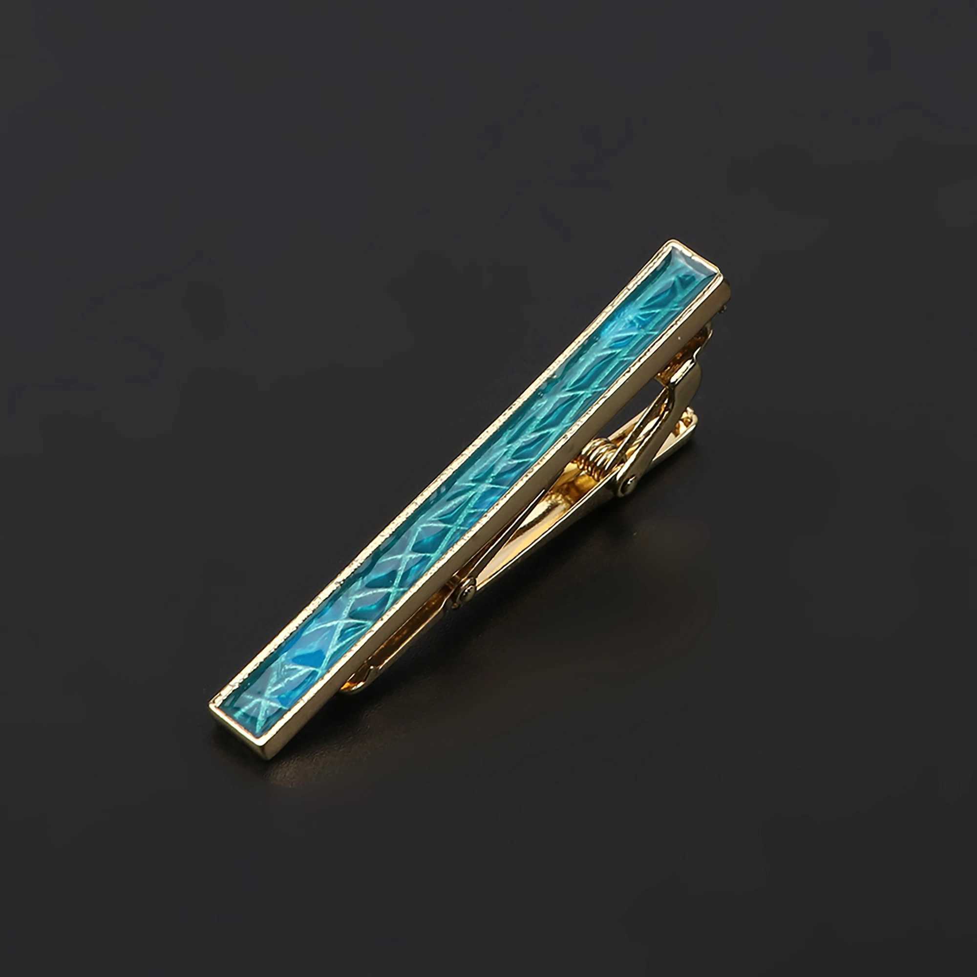 Mens high-quality enamel painted colored metal tie clip Novalty Design black and white party business bar luxury jewelry gift W240914