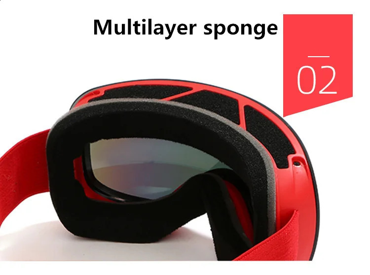 Men Women Double Layers Anti-fog Big Ski Mask UV400 Glasses Protection Skiing Winter Snow Snowboard Goggles 241007