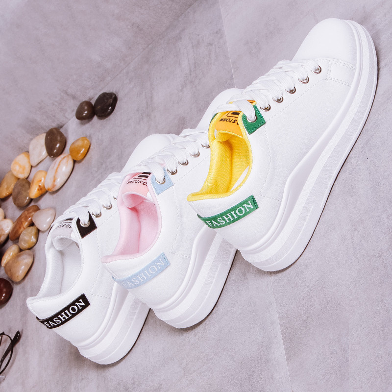 Latest Spring Autumn White Women Platform Woman Fashion Sneakers High Quality PU Casual Ladies Shoes Loafers