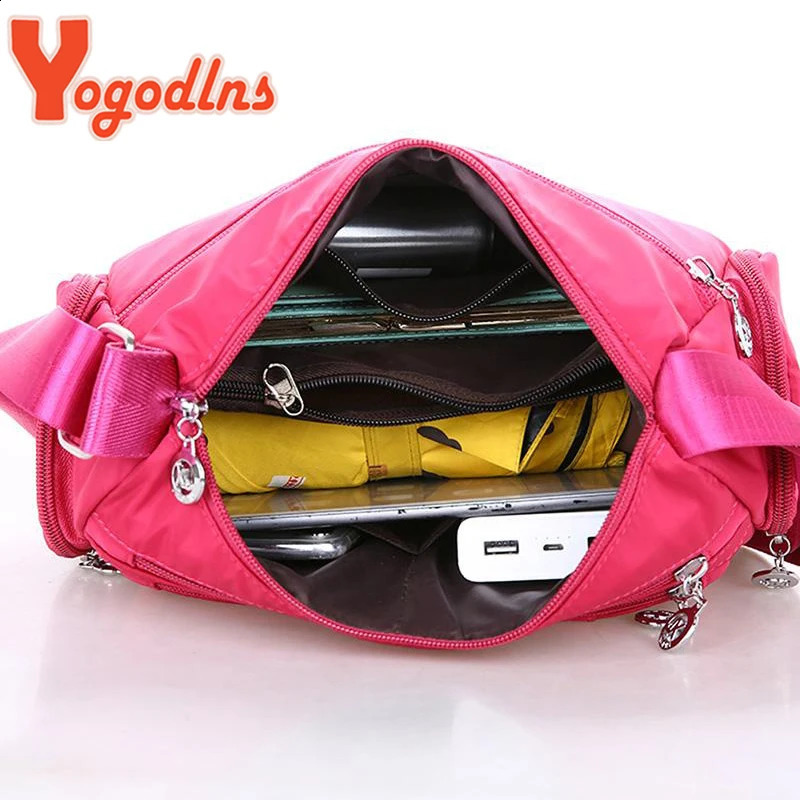Yogodlns Oxford Waterproof Shoulder Bag Women Casual Crossbody Multifunction Shopping Handbag Large Capacity Messenger 240914