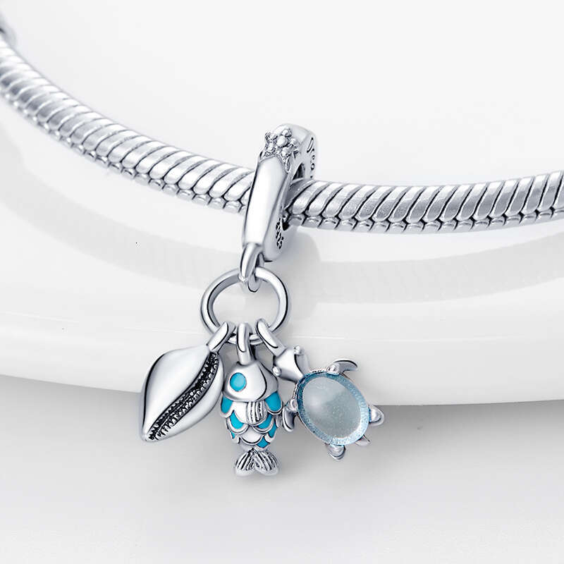 925 Sterling Silver Animal Glow Butterfly Crab Charm Beads Fit Original Bracelets DIY Jewelry