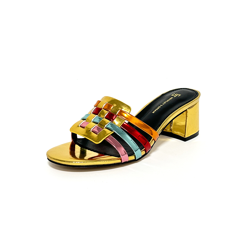 designer slippers heels for women sexy sandals indoor outdoor slides Genuine Leather shoes with box size 35-44