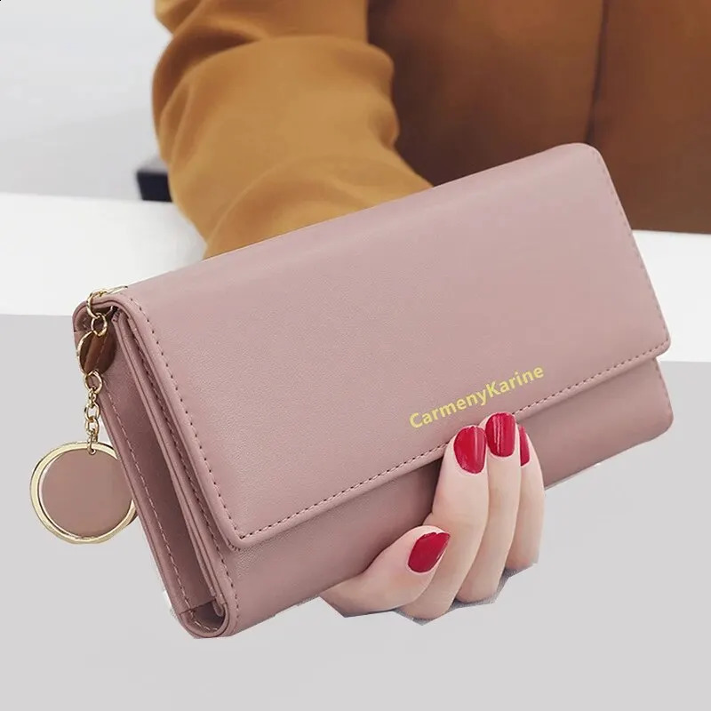 Fashion Women PU Leather Long Wallets Multifunctional Fold Purse Fresh Female Clutch Card Holder 240914