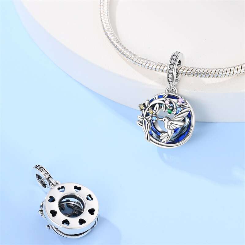 925 New Charms Sterling Silver Fit Original Bracelet Shining Lotus Sun Peace Dove Pendant Beads DIY Jewelry Gift