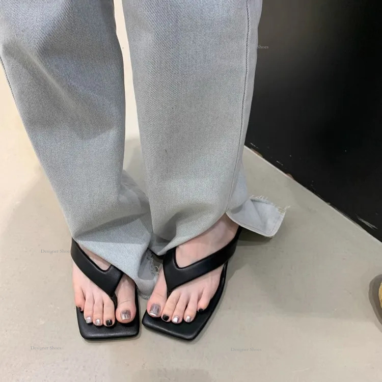 Slippers Gainew Fashion Women Outside Summer Comfort Orange White Black Couples Thick-Soled Non-Slip Slippers Eur36-40