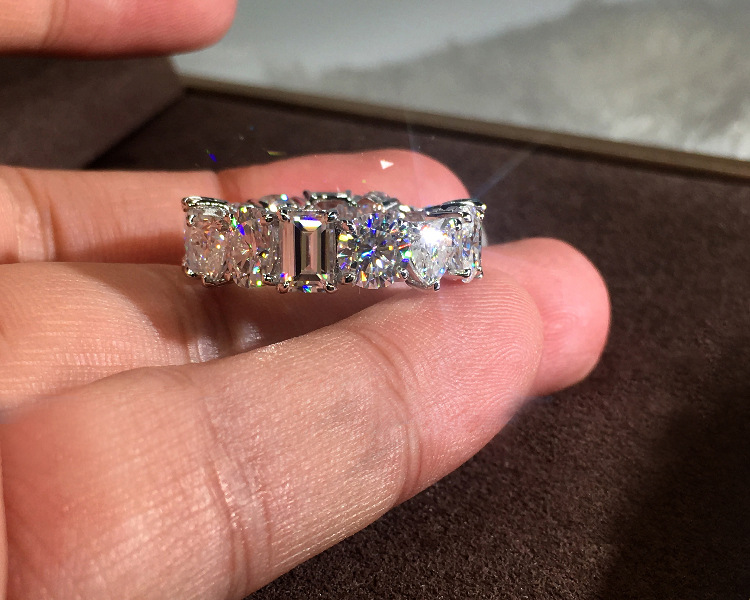 Top Selg Wedding Rings: Princess Cut CZ Eternity Bridal Ring