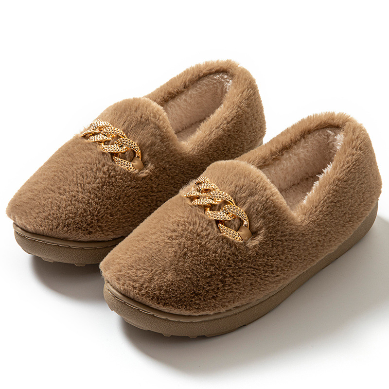 New Women's Outdoor Indoor Warm and Thick Anti slip Woolen Shoes with Velvet