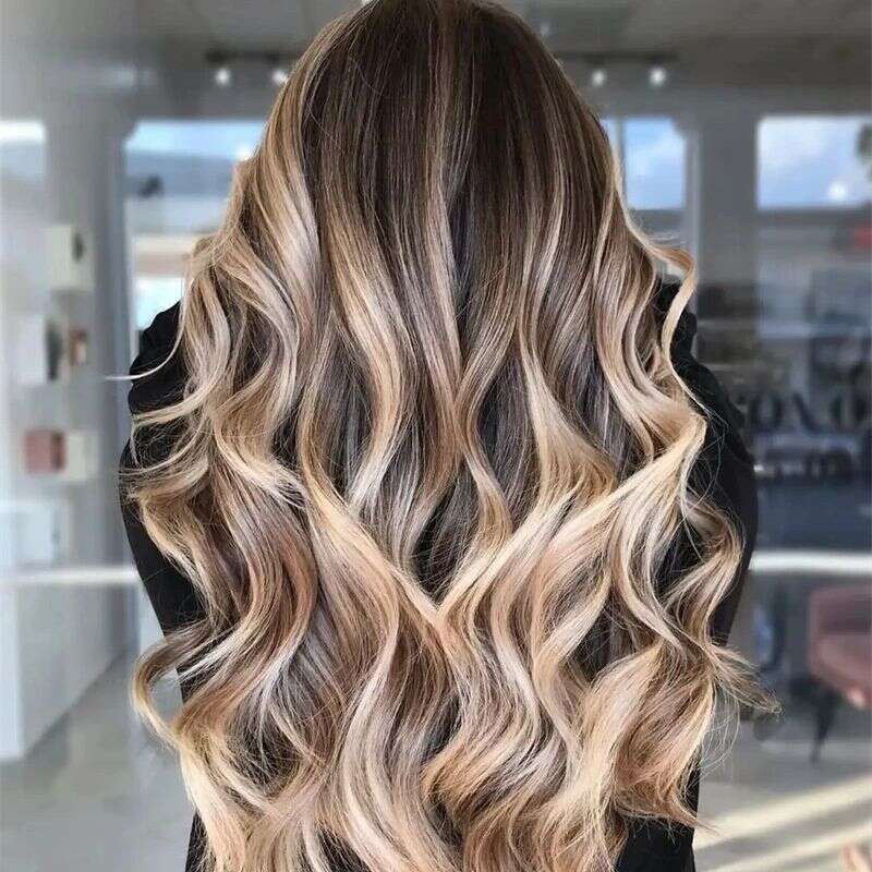 Bright Blonde Lowlights Balayage Wavy 100% Human Hair Full Swiss HD 13X6 Lace Frontal Wigs 200% Glueless