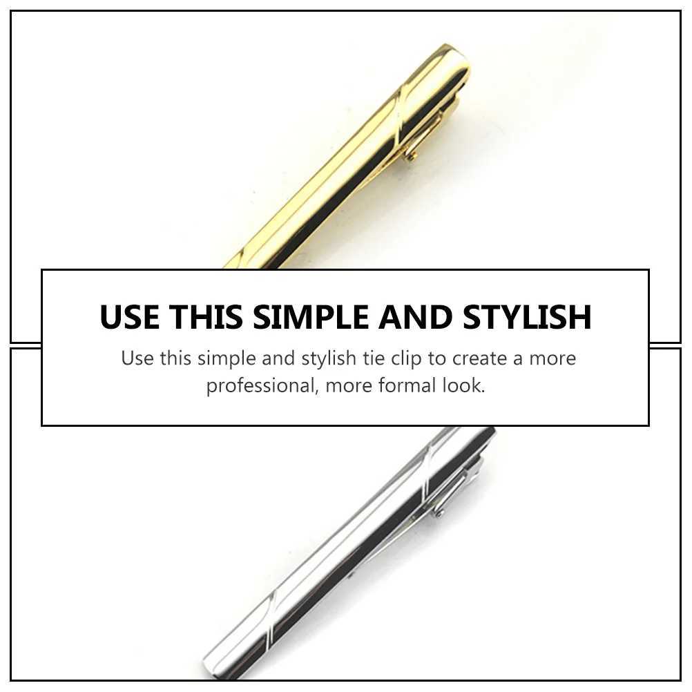 4-piece tie clip mens collar simple clip decoration ultra-thin pin clip set mens buckle metal clip sturdy clip W240914