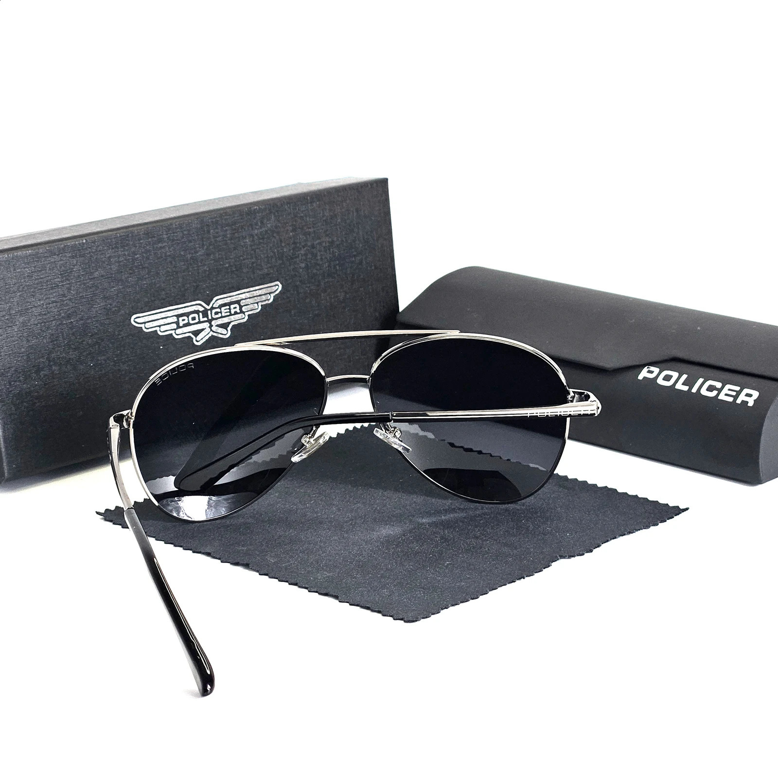 Policer Sunglasses Polarized for Men Classic Sun GlassesHigh Quality s Eyewears Pilot Goggle UV 400 Protection 5932 240910