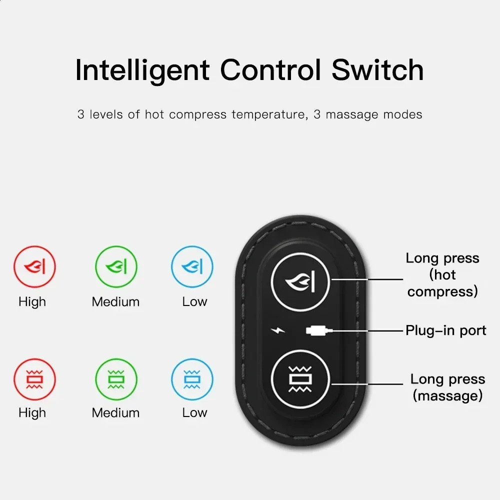 Neck massager electric pillow heating vibration neck massager cervical traction relaxation sleep memory foam spine support 240914