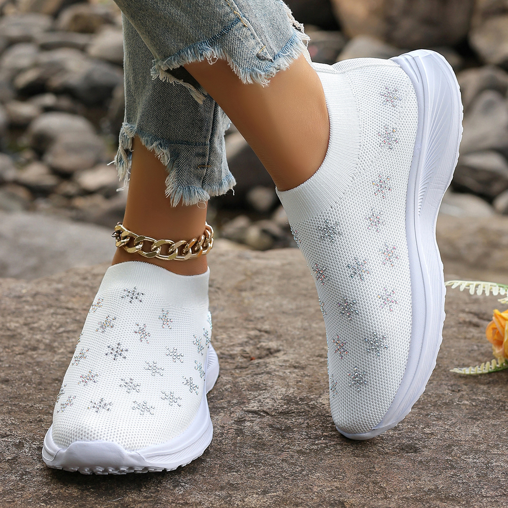 Summer Women's Vulcanize Round Toe Flat for Women Slip-on Platform Shoes Outdoor Low Top Air Mesh Anti-slip Sneakers