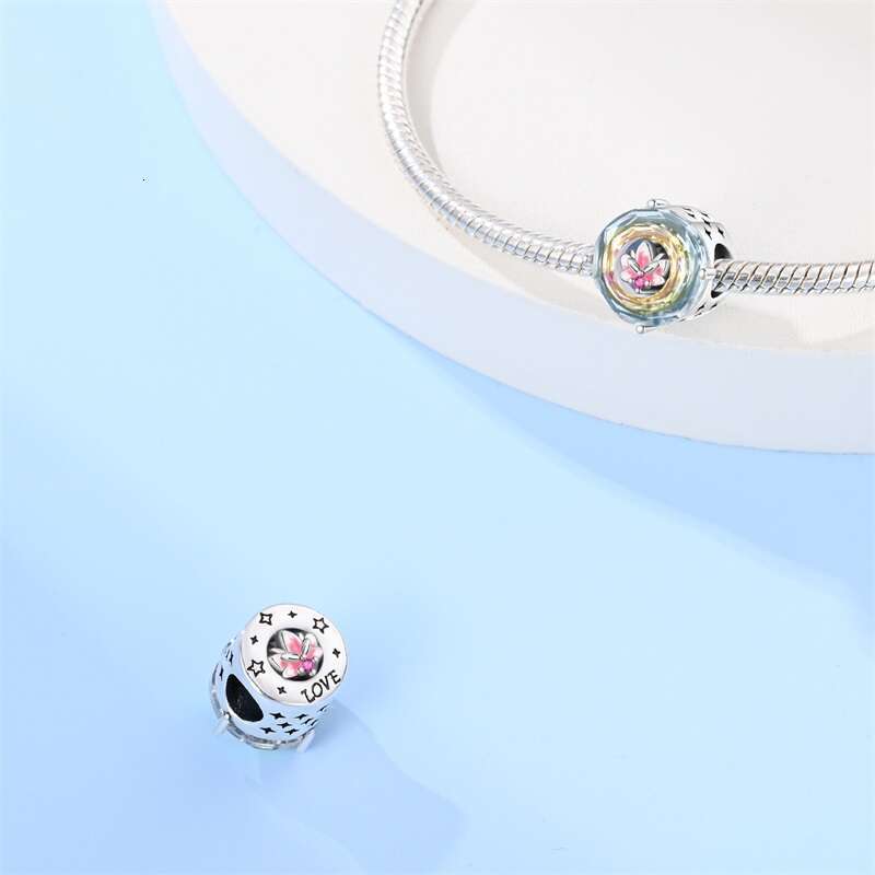 925 New Charms Sterling Silver Fit Original Bracelet Shining Lotus Sun Peace Dove Pendant Beads DIY Jewelry Gift