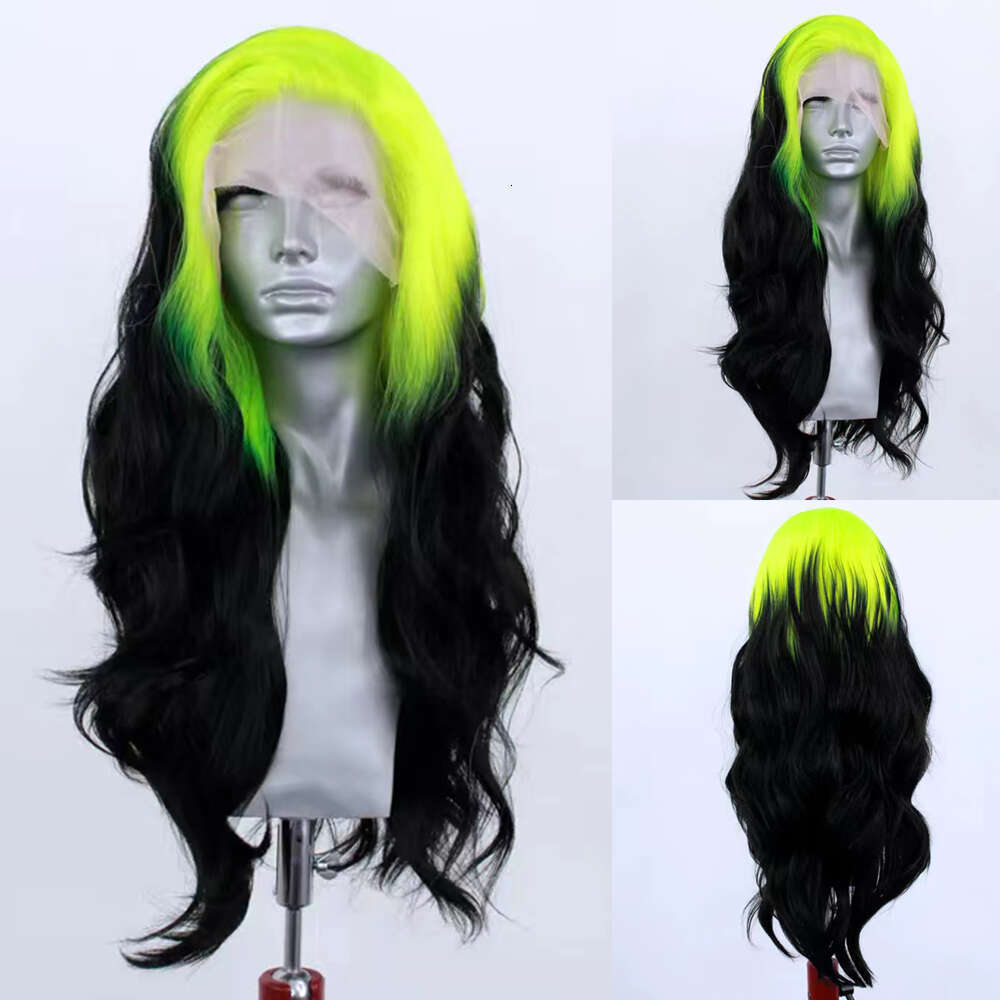 AIMEYA Ombre Lace Front For Women Platinum Black Synthetic Daily Use Cosplay Costume Party Wig