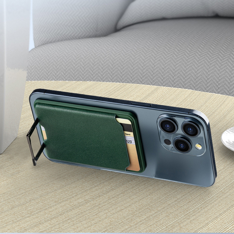 Magnetic Phone Card Holder for iPhone 16 15 14 13 12 promax Magsafe cellphone Leather Wallet Case with MagSafe Magnet