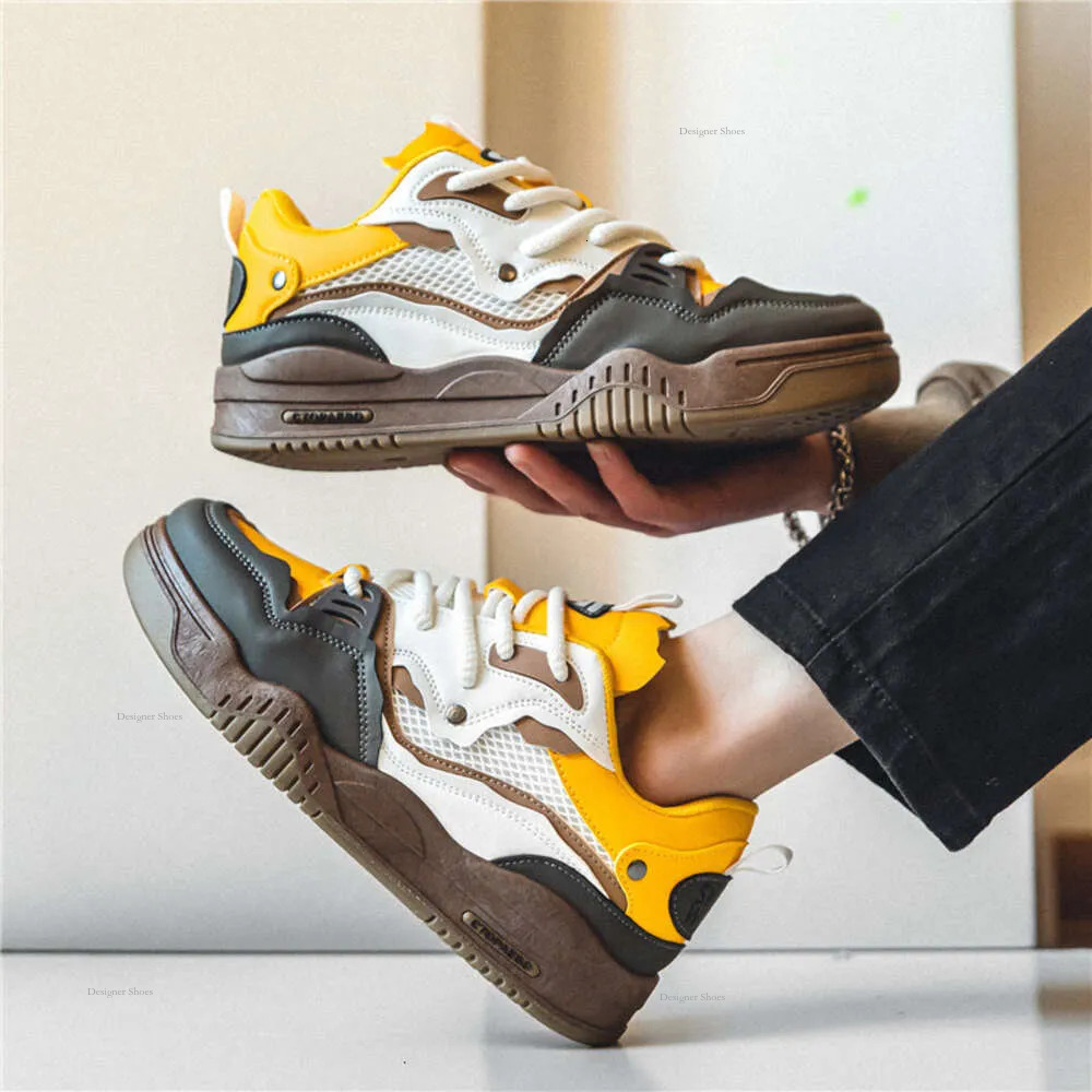 2024 New Spring Summer Fashion Platform For Comfortable Flat Casual Sneaker Men Lace-Up Skateboard Sneakers S s