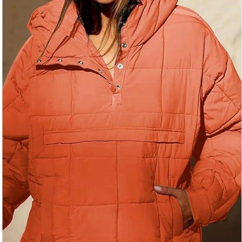 Women's Jackets Winter Hooded Women Cotton Jacket Collapsible Short Coat Casual Loose Pullover Quilted Womens Warm Puffer Feminina