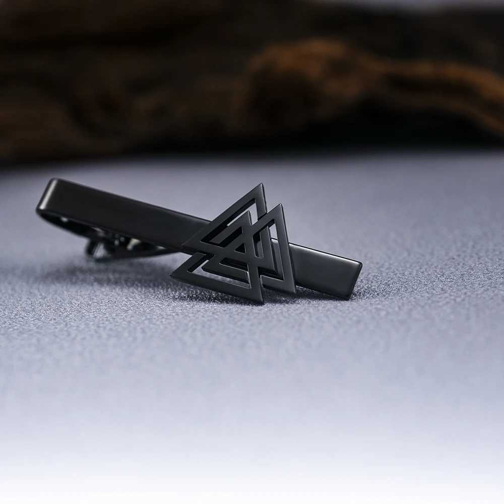 Retro Triangle Celtic Knot Tie Clip for Mens Stainless Steel Viking Odin Logo Talisman Beauty Wedding Tie Clip Best Mens Gift W240914