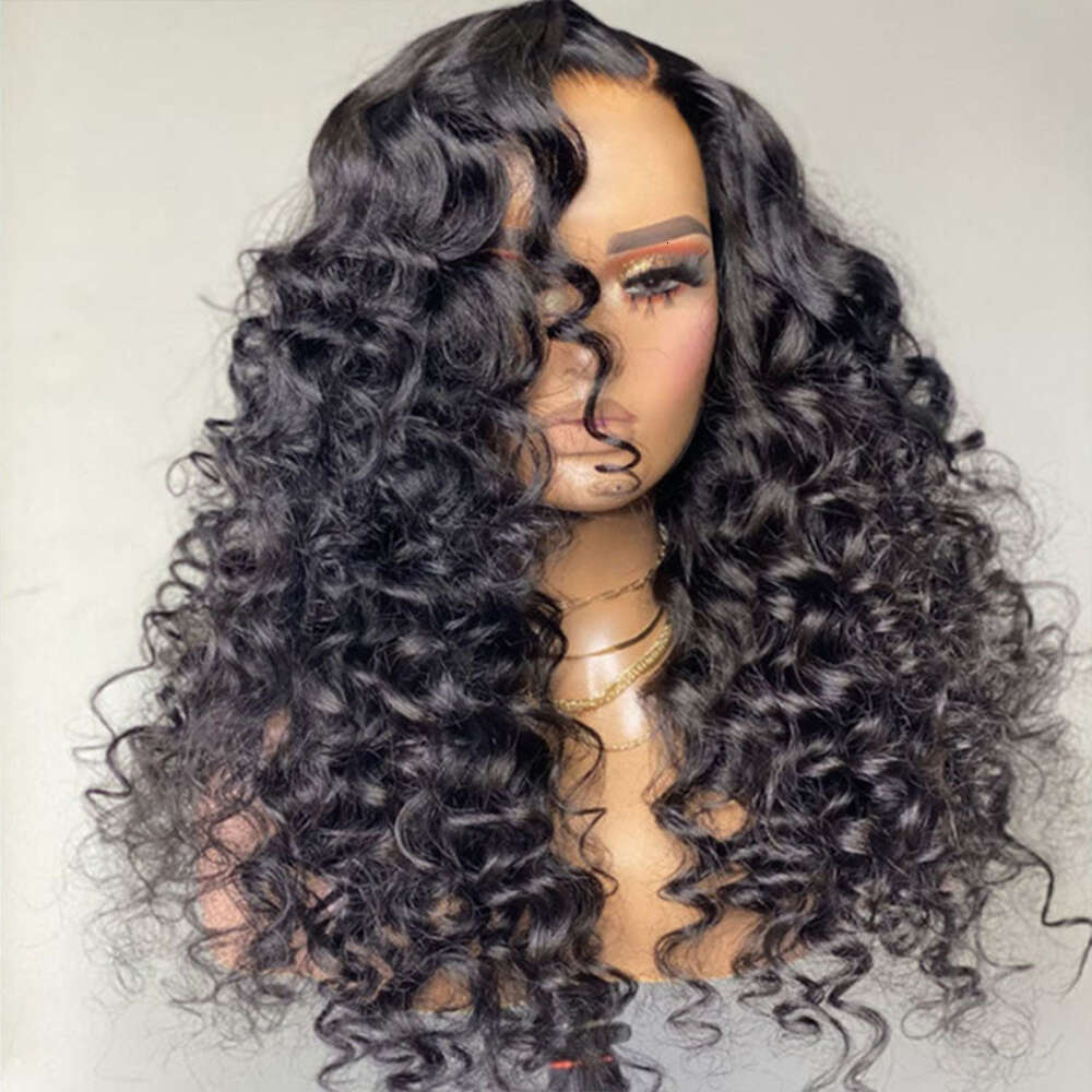 Pre Plcuked 13X4 Lace Front Afro Kinky Heat Resistant Fiber Synthetic Curly Wig