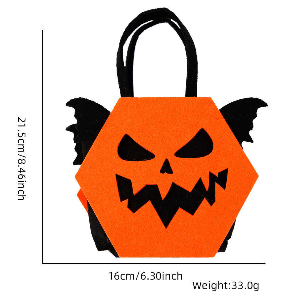 CMM Halloween Decoration Candy Bag Ghost Festival Atmosphere Decoration Props Non Woven 3d Handbag Party Supplies