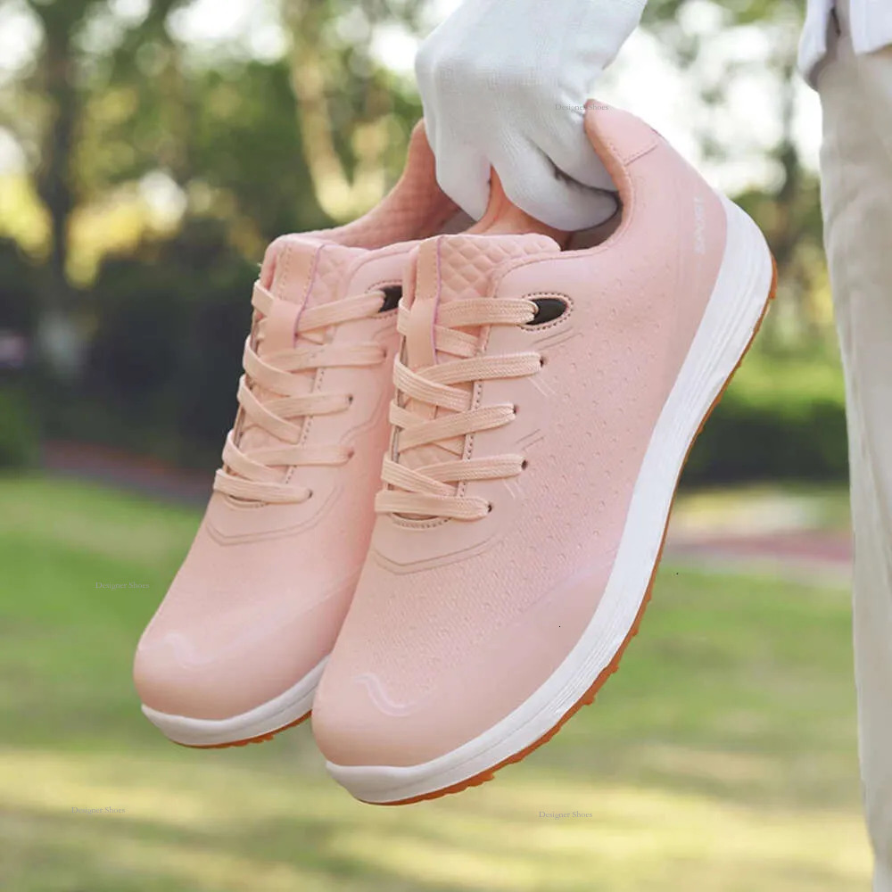 Women Comfortable Waterproof Golf Sneakers Outdoor Walking Men Golfing Footwear Anti Slip Knob Athletic Golfer Shoes ing er