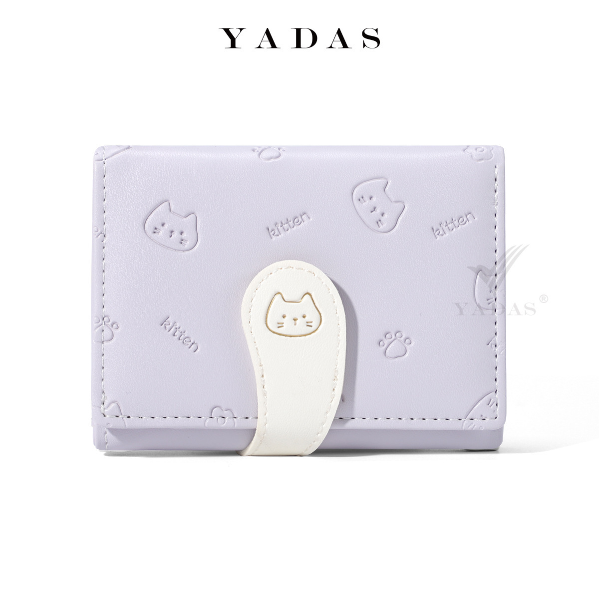 YADAS Cute Women's Card Bag Fashion Buckle PU Short 30% Zero Fold Wallet