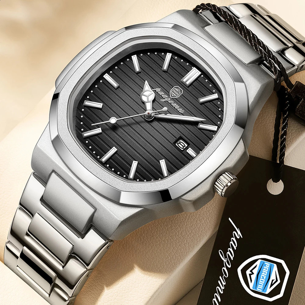 ZOMU Man Wristwatch Waterproof Luminous Chronograph Watch for Men Stainless Steel Mens Quartz Watches reloj hombre 240906