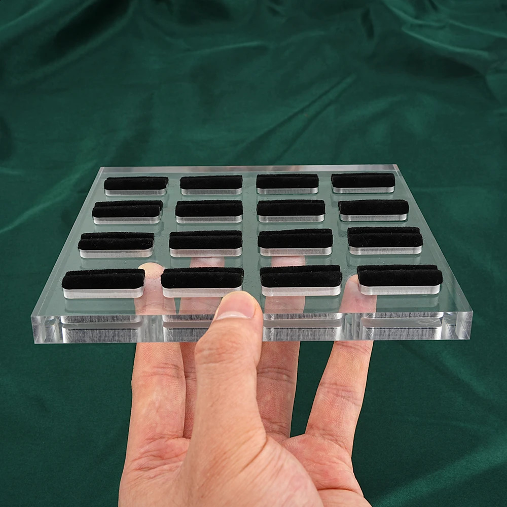 Clear Polished Acrylic Piercings Jewelry Display Stand Holder Showcase with Black Velvet 3/4/8/16 Holes Earrings Display 240910