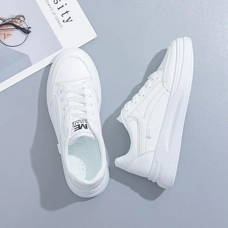 Fashion Women's Summer Thick Sole White Spring Autumn Breathable Platform Tennis Woman Runing Shoes Female Casual Sneaker