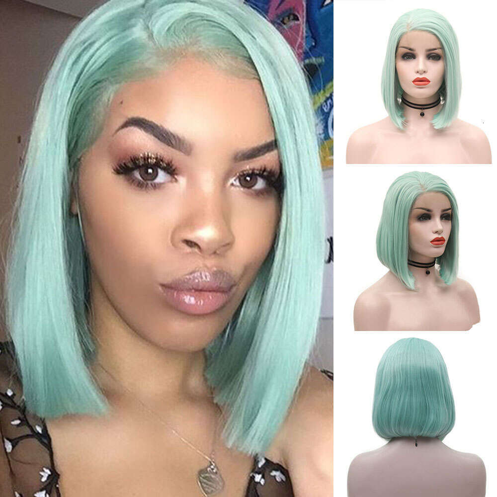 Short Wigs For Women Straight Platinum Blonde Bob Synthetic Lace Front Wig Natural Haire Daily Use