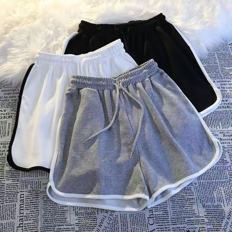 Designer shorts women's casual sweatpants hot pants sweatpants women's summer elastic waist loose wide-leg pants
