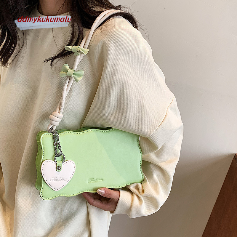 Small Korean style armpit for women in summer 2022, new butterfly bow girl small square bag, fashionable and stylish shoulder bag H724#30 kukumalu