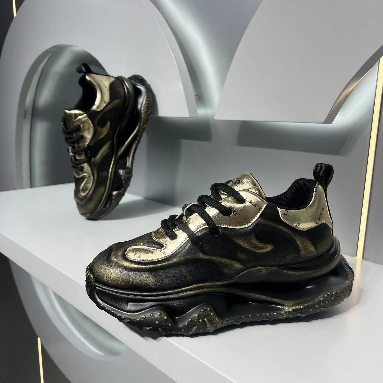 Ddmybear 2024 Autumn New Men's Thick Soled Tall Dad Fashionable Versatile Sports Trendy Brand Old Dirty Shoes Chinese Brand Shoes F915-149