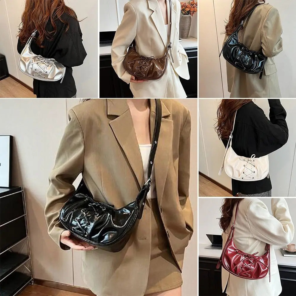 Creative gift zipper handbag Harajuku PU shoulder bag durable casual handbag 240912