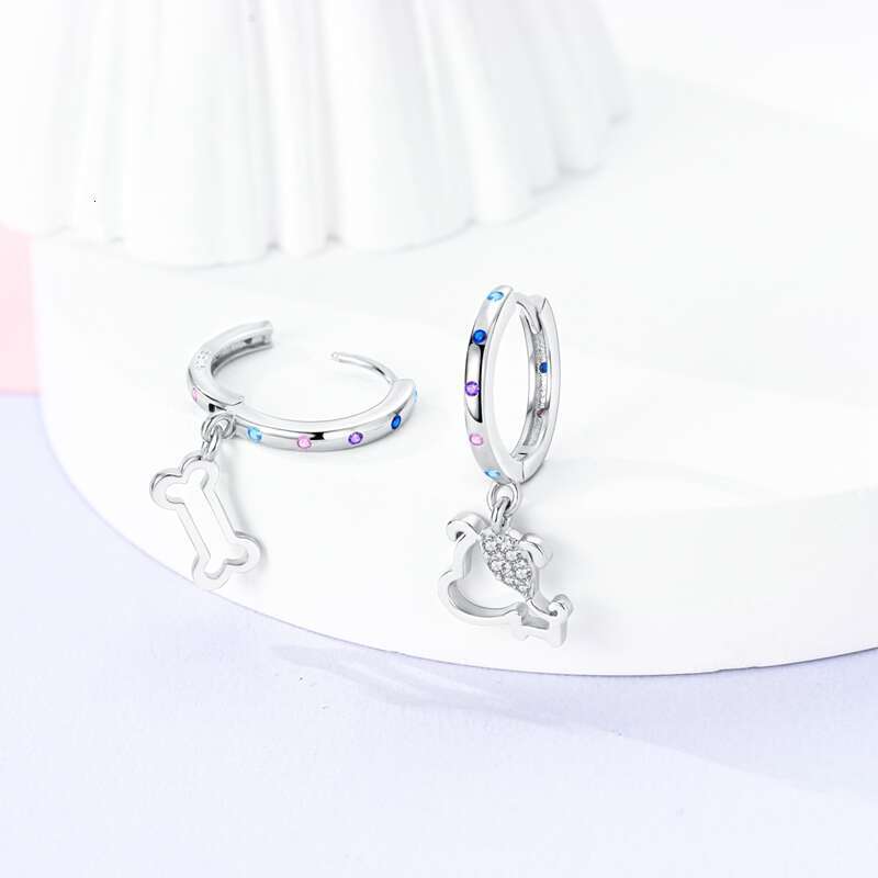 New 925 Sterling Silver Heart Shaped For Women Shooting Star Geometric Double Hoop Earrings Fine Romantic Jewelry