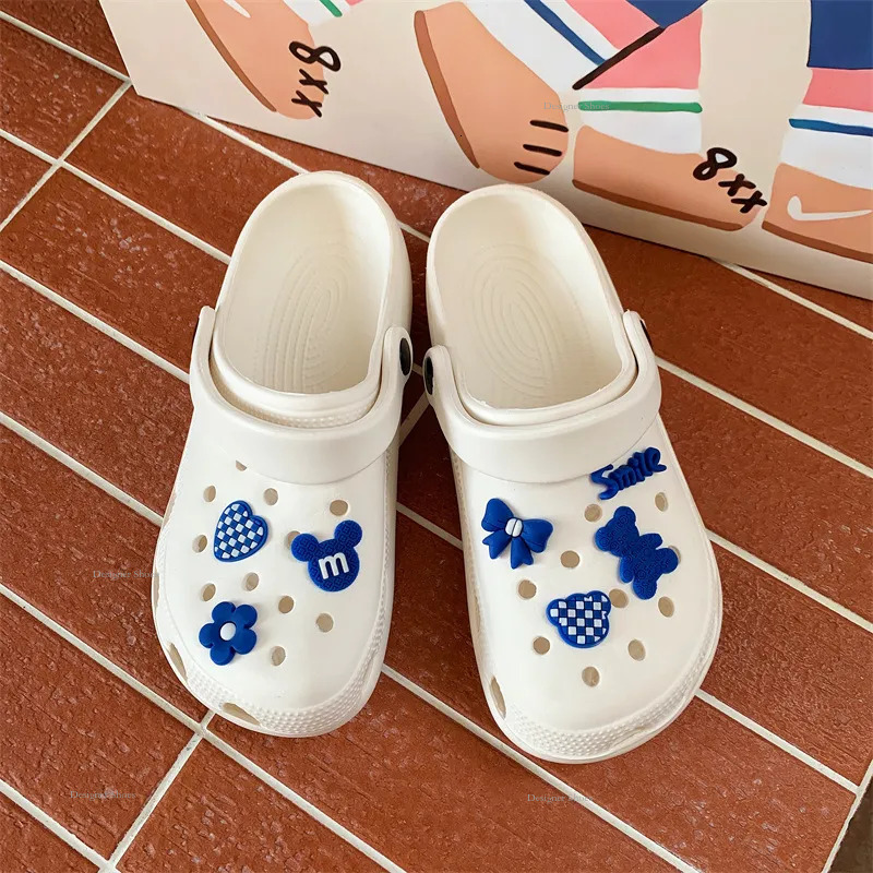 Summer GAI Fashion Slippers Home Non-Slip Breathable Purple Blue Slippers For Women Size36-40