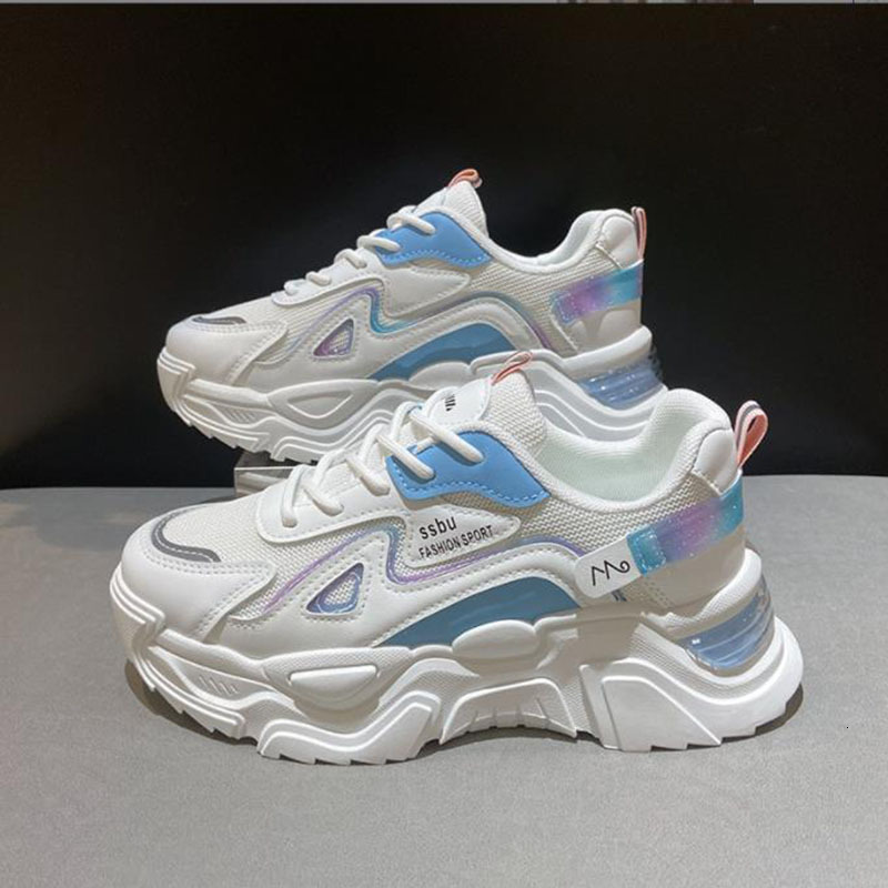 Women Platform Flat Woman Green Casual Trainers Ladies Chunky Sneakers Womens Shoes 2024 new