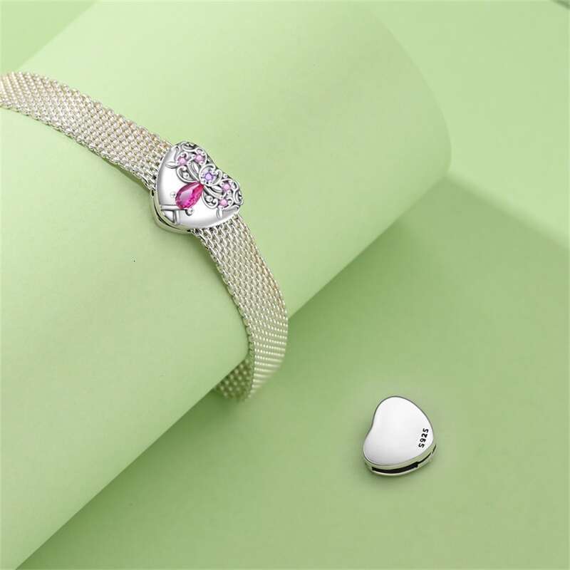 New 925 Sterling Silver Donut Protection Lotus Charms Flat Bead Fit Original Bracelet DIY Jewelry Friendship Gift