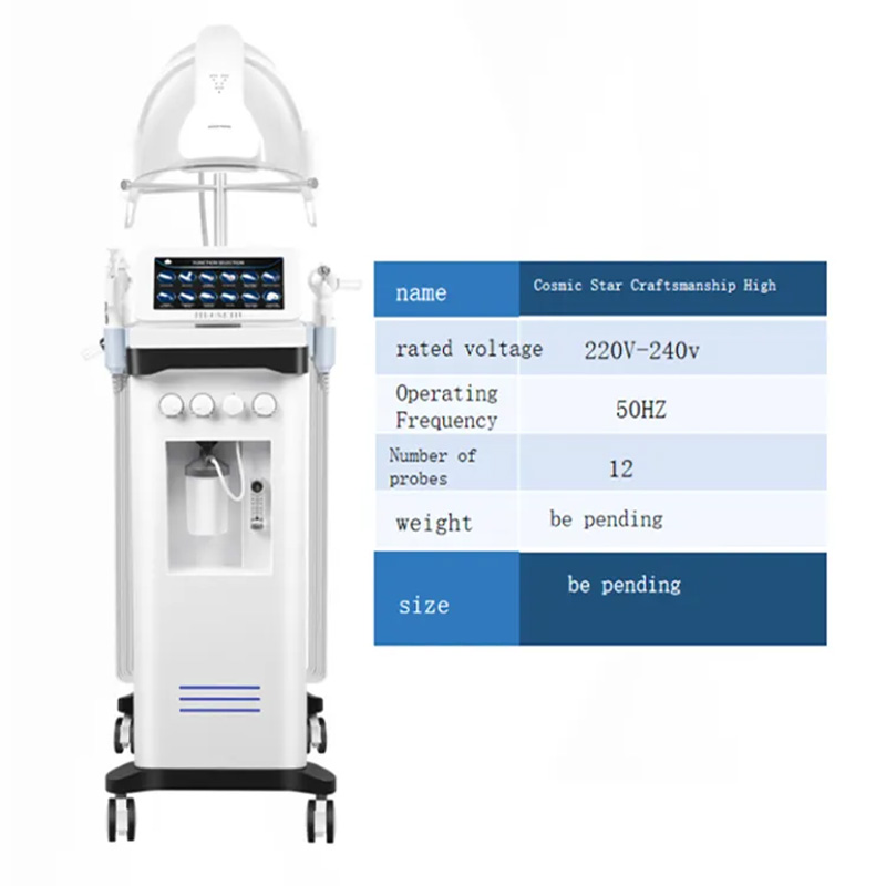 Professional 12 IN 1 Oxygen Dome Mask Pore Exfoliating Skin Care Lifting Machine Dermabrasion Facial Deep Cleansing Instrument Aqua Hydro Beauty Equip
