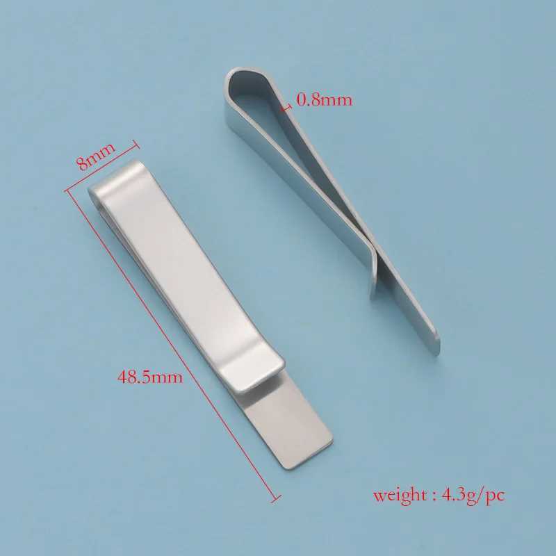 10 pieces of stainless steel pen holder diary notebook paper folder gold/silver colored metal business tie clip brushed wallet W240914