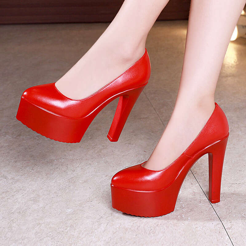 Plus Size 32 43 Catwalk Women Wedding Shoes Bride 2024 Shallow High Heels Platform Pumps Elegant Dress Court Shoe
