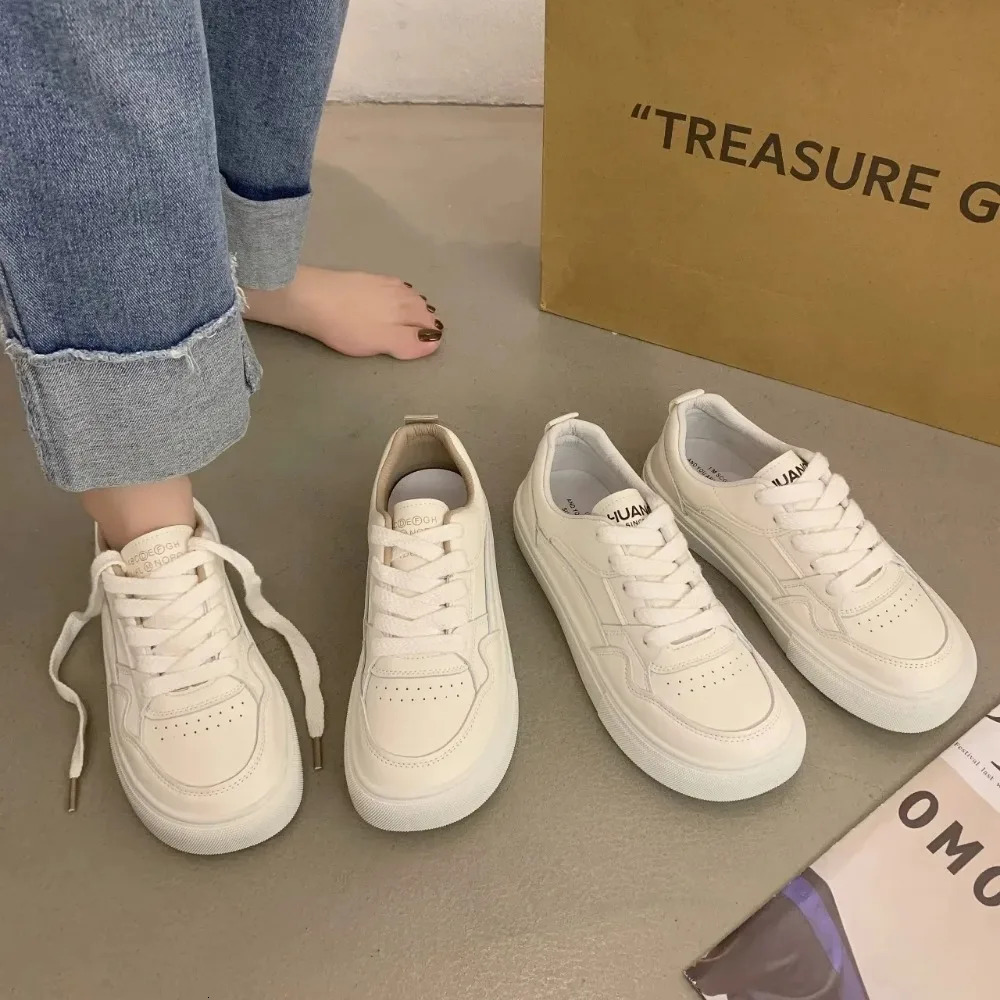 Little White Women Sneakers atillas New Breathable Genuine Leather Women's Casual Sports Board Shoes Sneaker