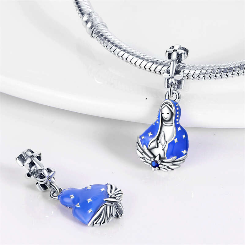 925 Sterling Silver Cross Crown Kind Mother Charms Beads Fit Original Bracelets Fine DIY Jewelry Festivals Gift