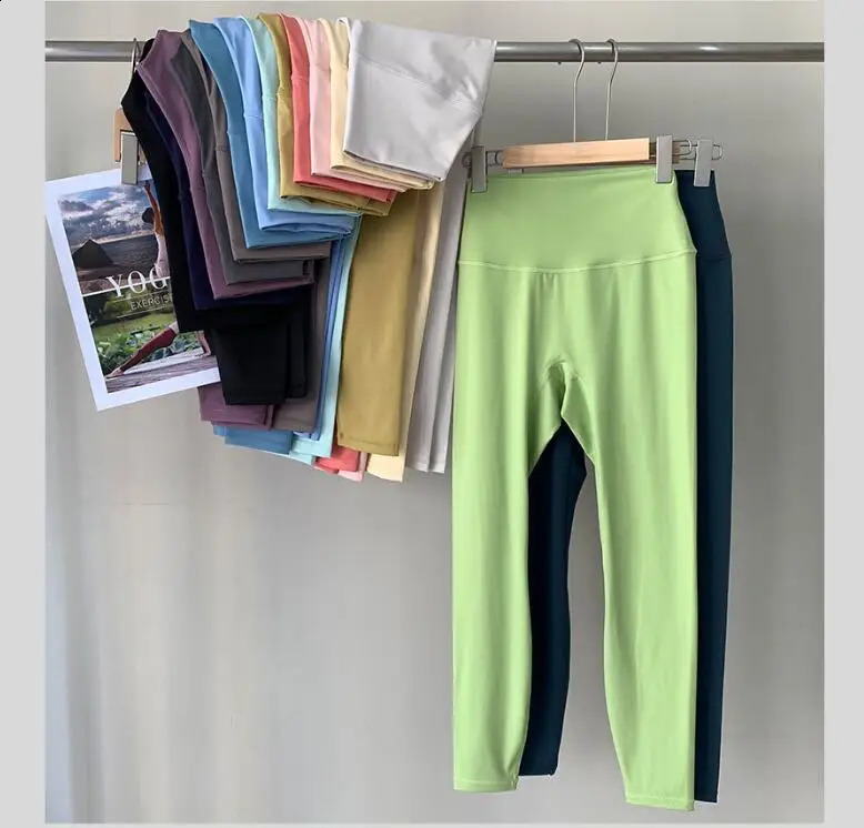 Womens high waisted tight sports running pants 4way stretch 240913