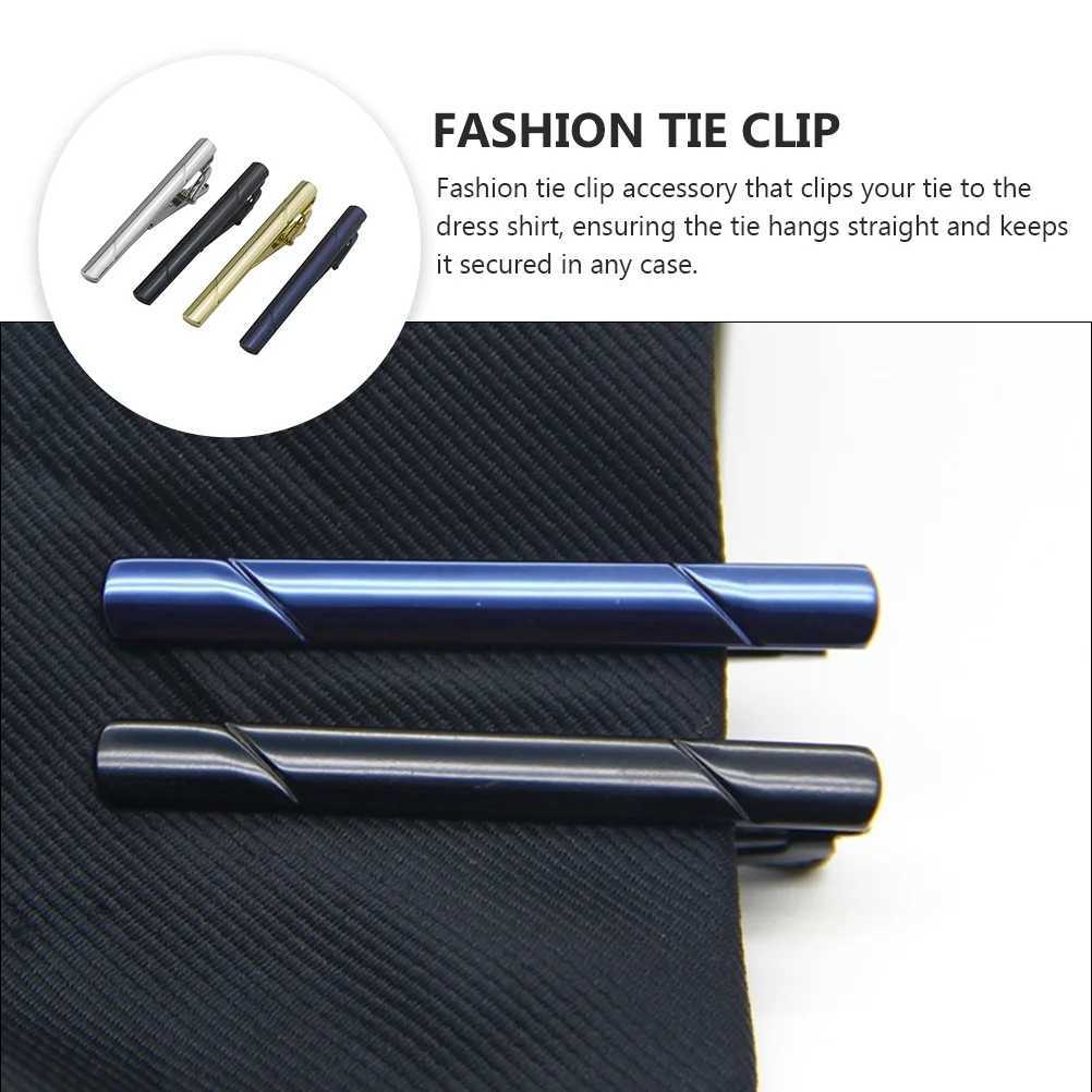 4-piece tie clip mens collar simple clip decoration ultra-thin pin clip set mens buckle metal clip sturdy clip W240914