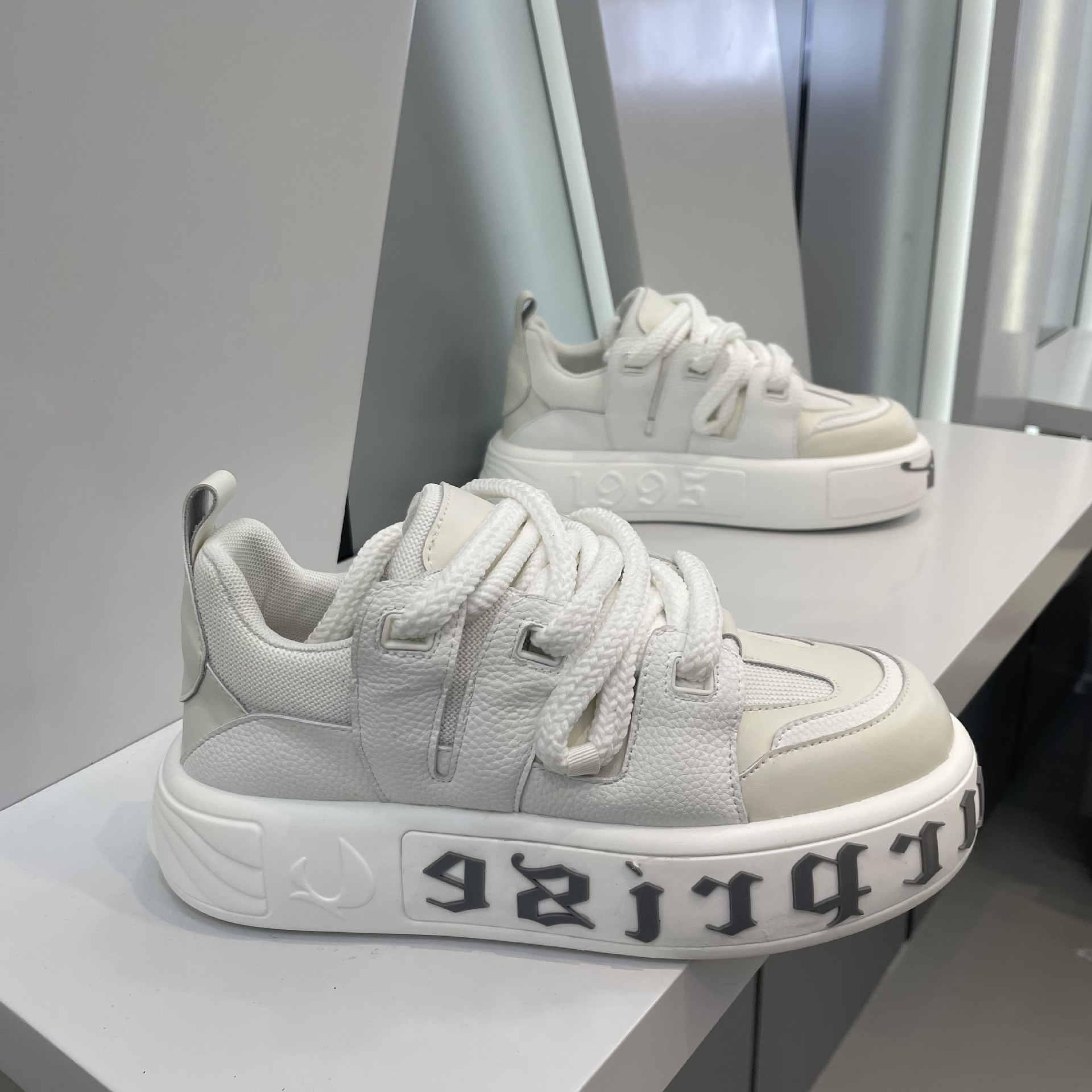 Ddmybear High End Breathable Thick Soled Board For Men, And Versatile White Shoes, Autumn Trendy Brand Fashionable Casual Shoes Chinese Brand Shoes F9