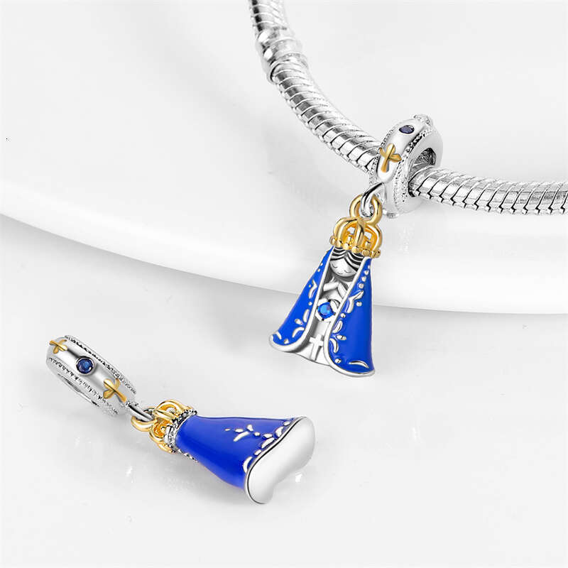 925 Sterling Silver Cross Crown Kind Mother Charms Beads Fit Original Bracelets Fine DIY Jewelry Festivals Gift
