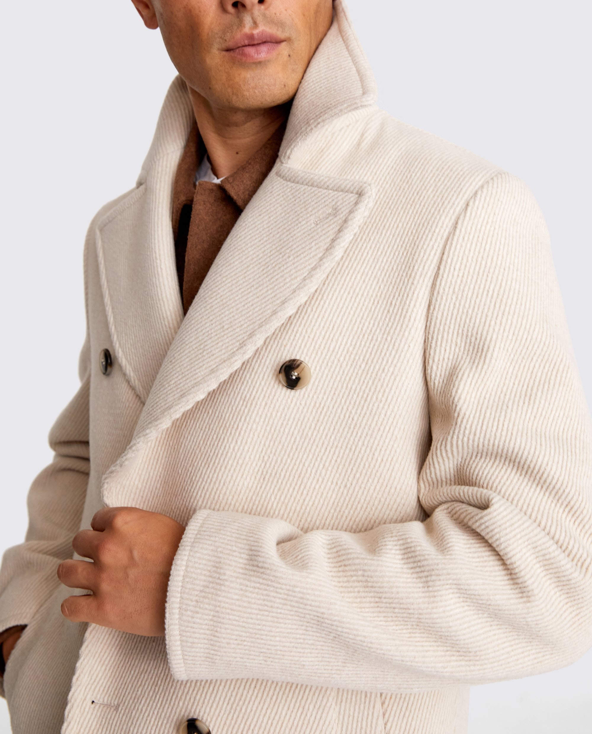 Casual Men's Wool Blend Coat Notched Lapel Tailored Jacket Blazer Coat Autumn Winter Harringbone Plus Size Windbreaker Custom Made